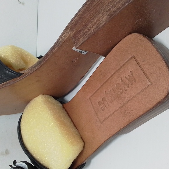 Mystique Boutique Black White Sandals Sz 8 NEW IN BOX - Picture 9 of 11